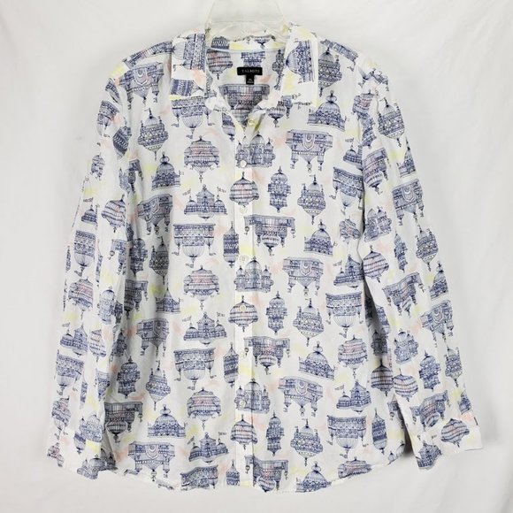 Talbots Tops - Talbots Birdcage Print Blouse XL